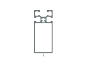Estrusione di alluminio modellata utilizzando un file .dxf importato con materiali specificati secondo le norme CSA S157