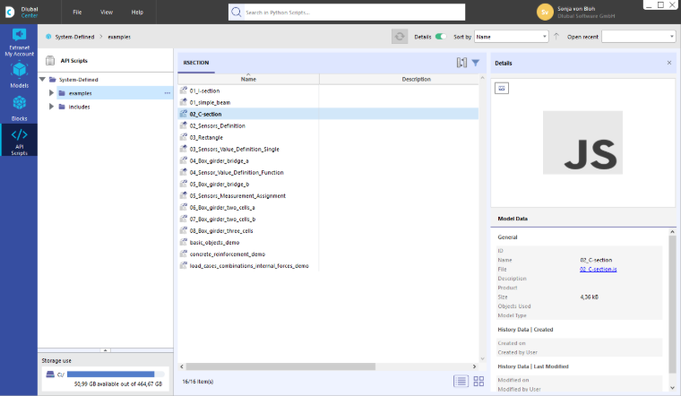 'Script API' nel Dlubal Center