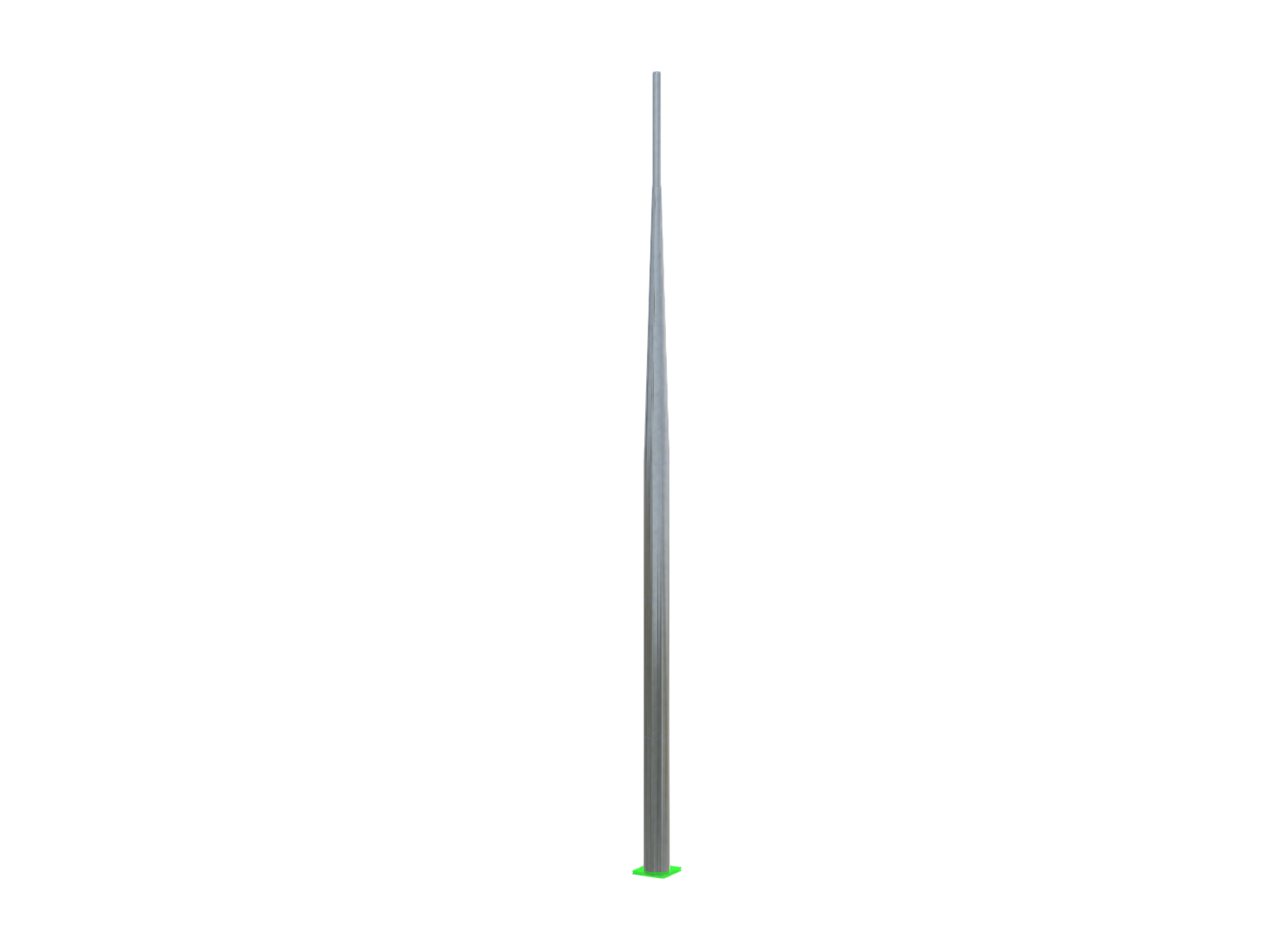 Modello di un traliccio per antenna in acciaio alto 35 m creato in Dlubal RFEM.