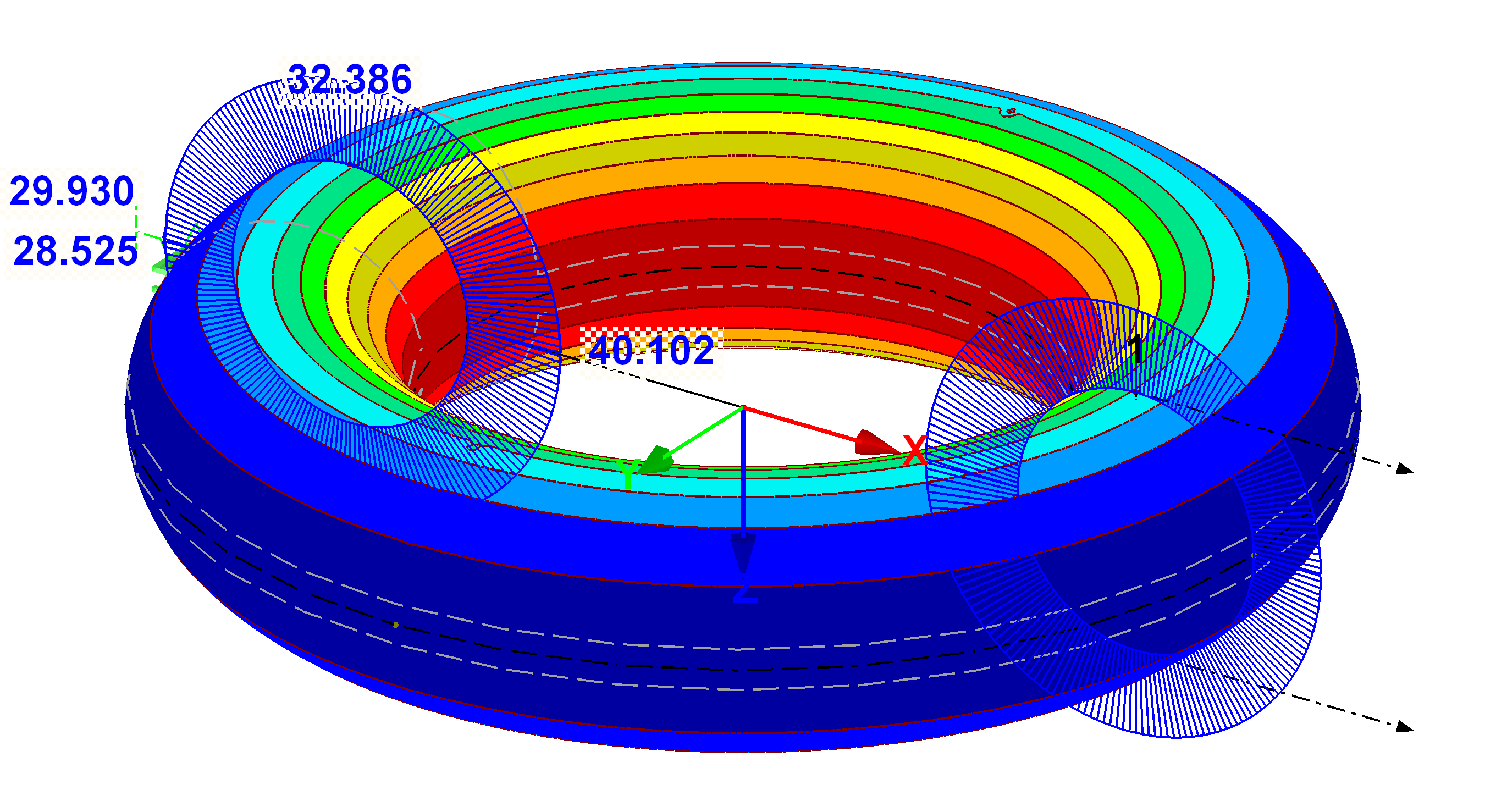Distribuzione della tensione di von Mises in RFEM