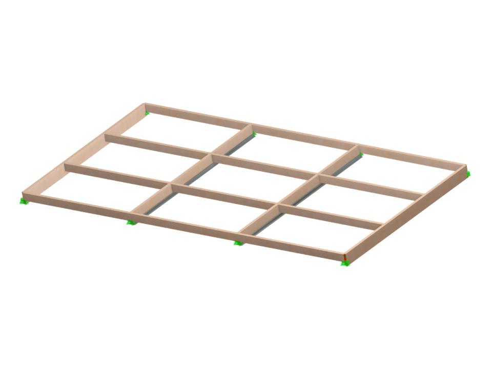 Modello 006179 | Armatura di un telaio in legno lamellare
