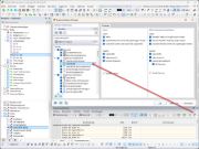 Figura mostra il Gestore tabelle dei risultati con le forze vincolari per nodo disattivate nel software Dlubal.