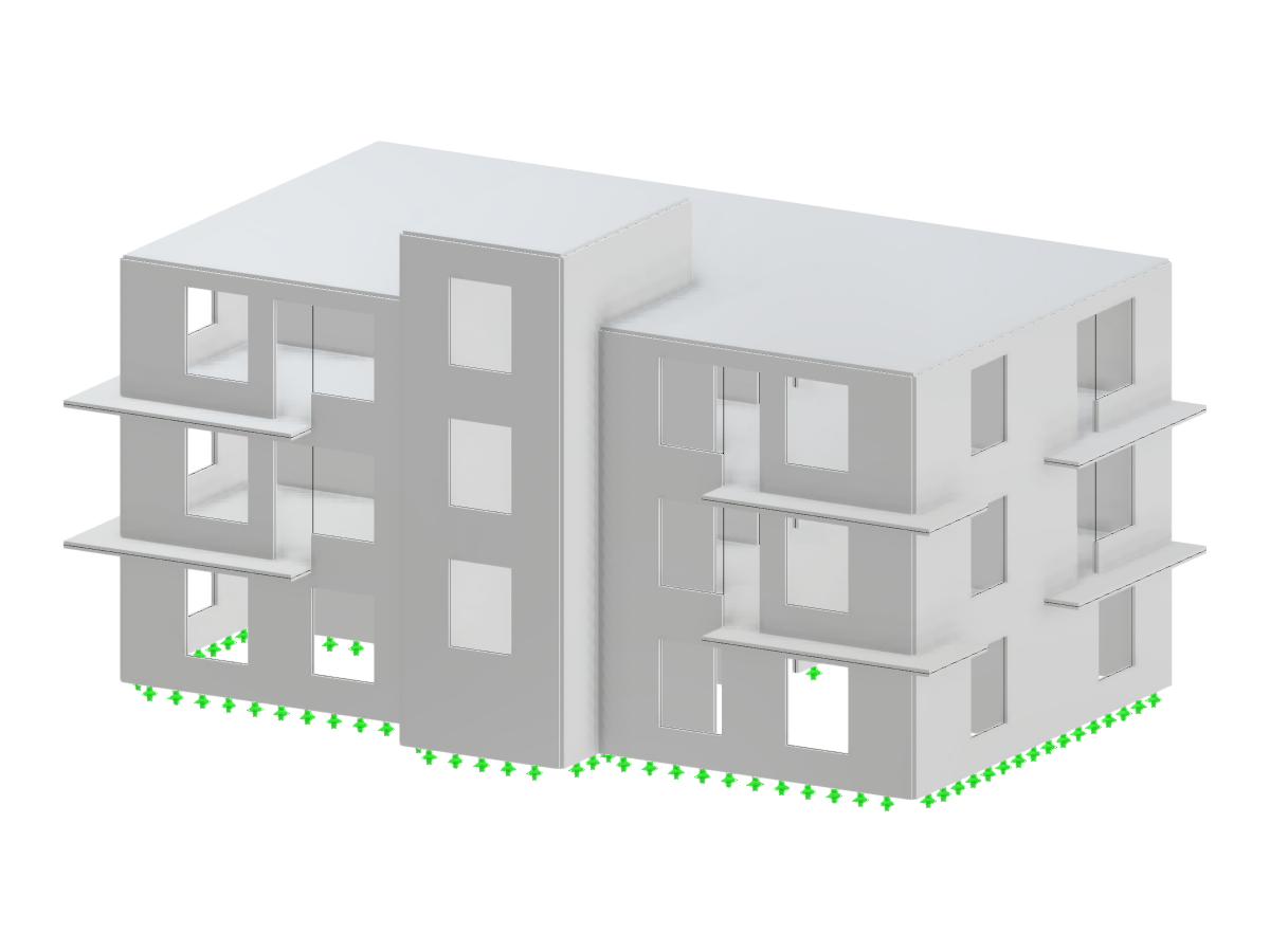 Struttura in calcestruzzo con dimensioni regolabili, livelli del piano e posizionamenti delle finestre per una pianificazione architettonica migliorata.