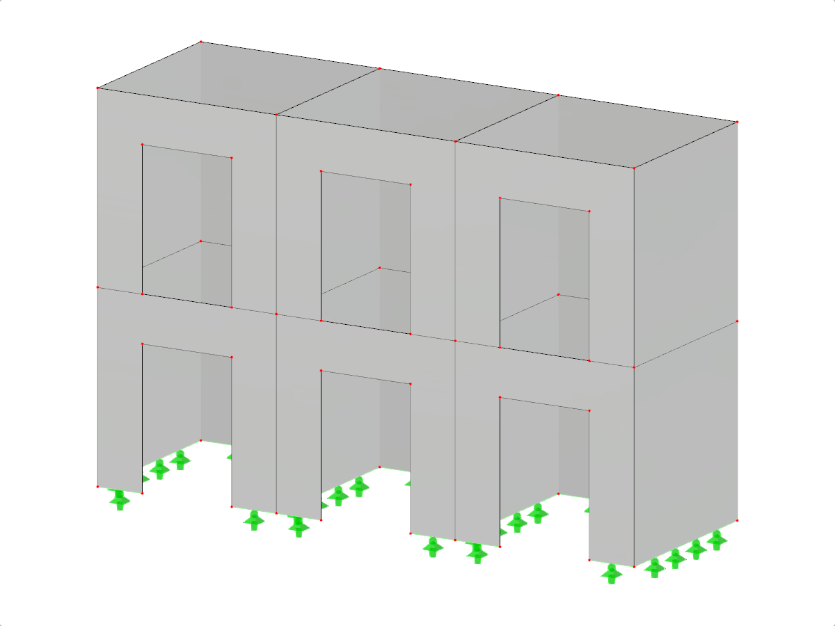 L'immagine raffigura una struttura muraria multicella con un numero variabile di piani e celle, che mostra diverse configurazioni di segmenti verticali e orizzontali.