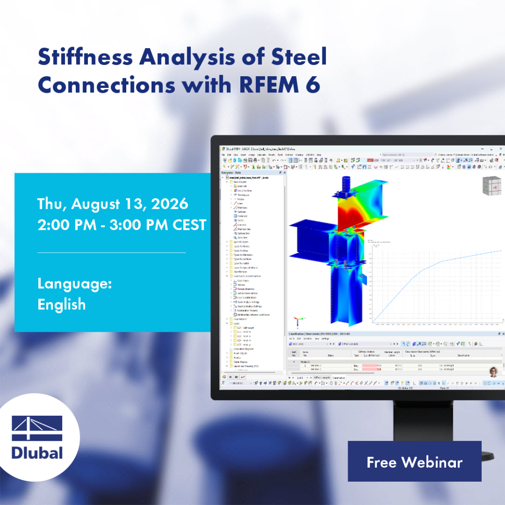 Analisi di rigidezza dei collegamenti in acciaio con RFEM 6