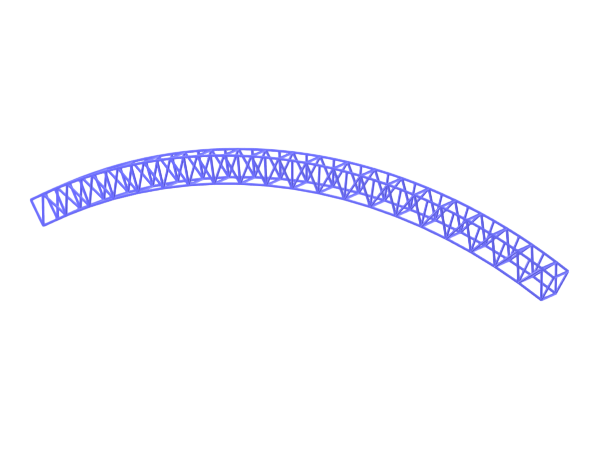 Struttura reticolare rettangolare modellata in 3D, adatta per applicazioni software RSTAB.