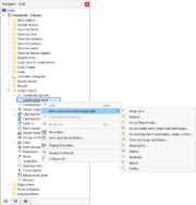 Imposta graficamente la linea CAD tramite il menu contestuale