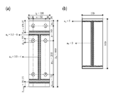 Disegno tecnico di un collegamento con piastra di estremità estesa che mostra la disposizione dei bulloni e la configurazione degli irrigidimenti per l'analisi del giunto in acciaio.