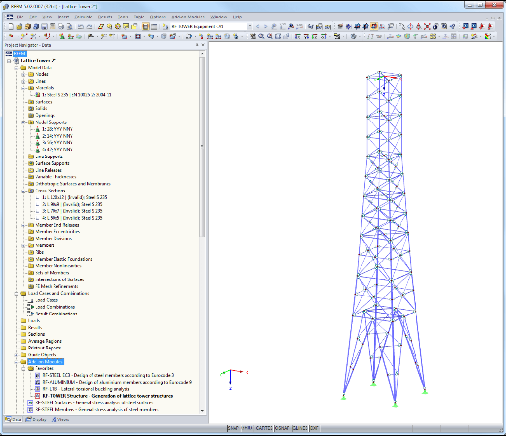 Mastdarstellungen in RFEM