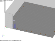 Querkraftverlauf im kritischen Rundschnitt mit ungeeigneter FE-Netzgröße