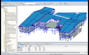 3D-Modell der Schule in RFEM (© DBC AS)