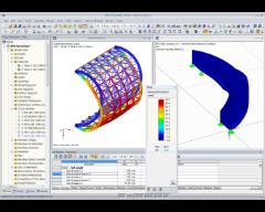 Modele zaokrągleń i schodów z wynikami w RFEM (© osd GmbH & Co. KG)