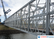 Szczegół stalowego mostu tymczasowego (© Janson Bridging)