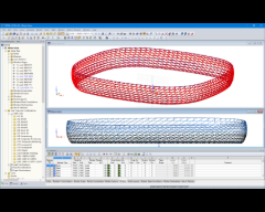 Model 3D konstrukcji belkowej Allianz Arena w RSTAB (© IPL GmbH)