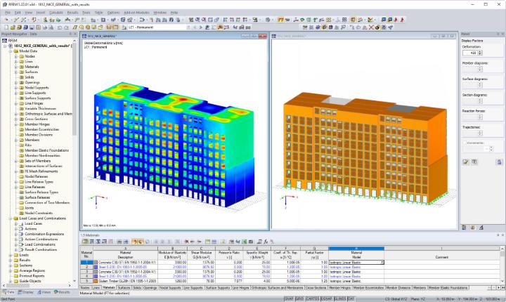 Model w RFEM Palazzo Meridia w Nicei, Francja (© CBS - Lifteam)