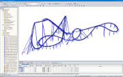 Model RSTAB kolejki Big Dipper Coaster "Dynamite" (© Weiß Beratende Ingenieure)