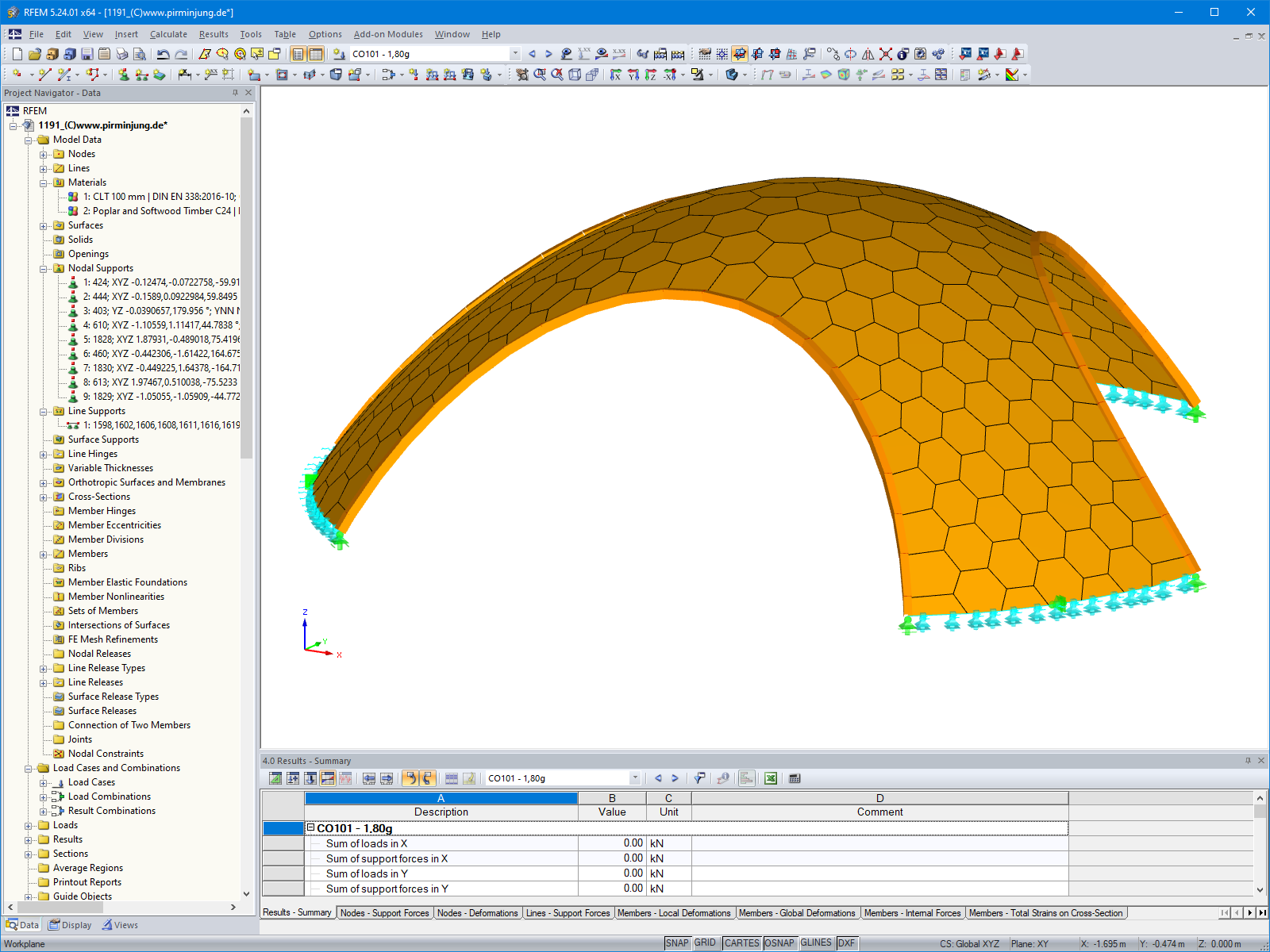Model drewnianego pawilonu w RFEM (© PIRMIN JUNG)