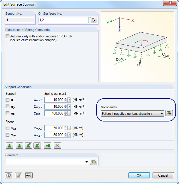 Uszkodzenie podłoża sprężystego w programie RFEM