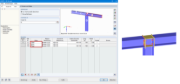 Połączenie belki z półką słupa
