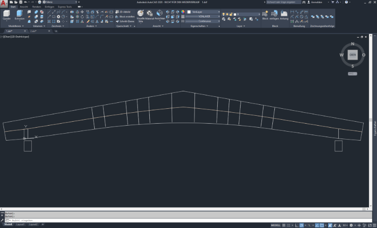 Plik otwarty w programie AutoCAD
