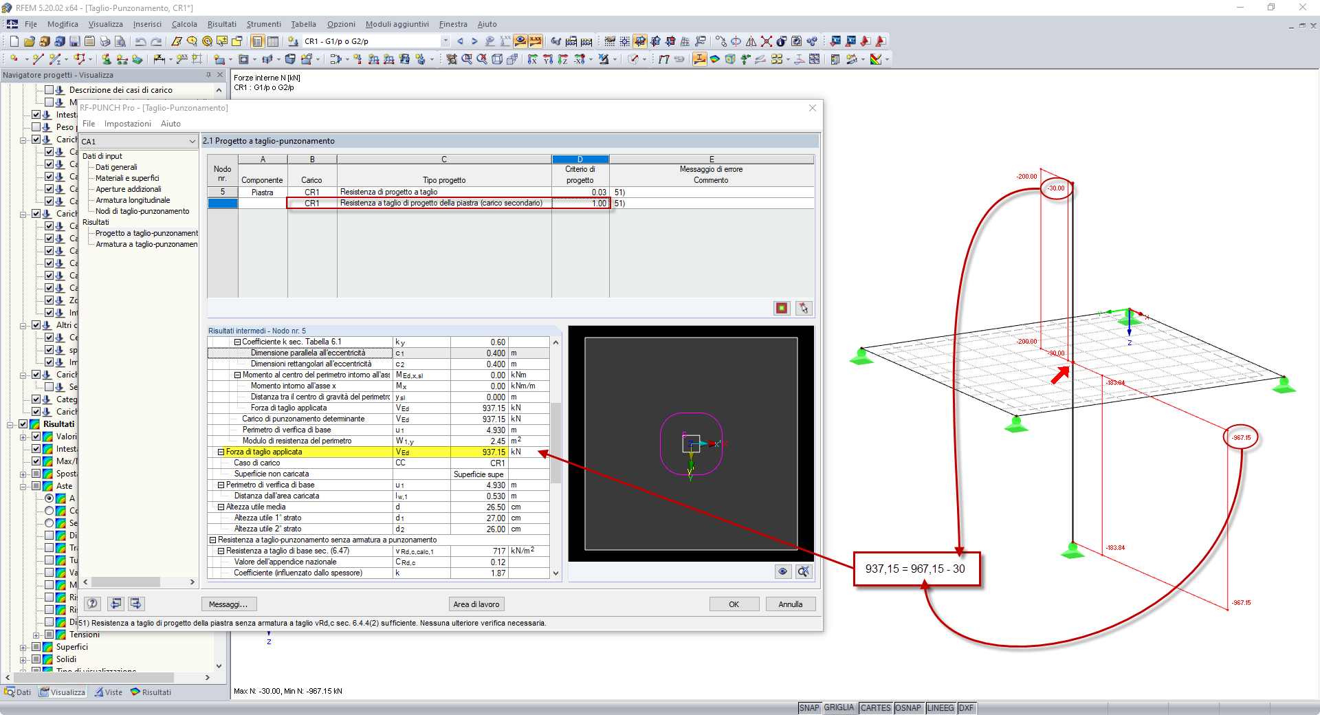 Decydująca siła przebicia dla kombinacji wyników - przypadek 2