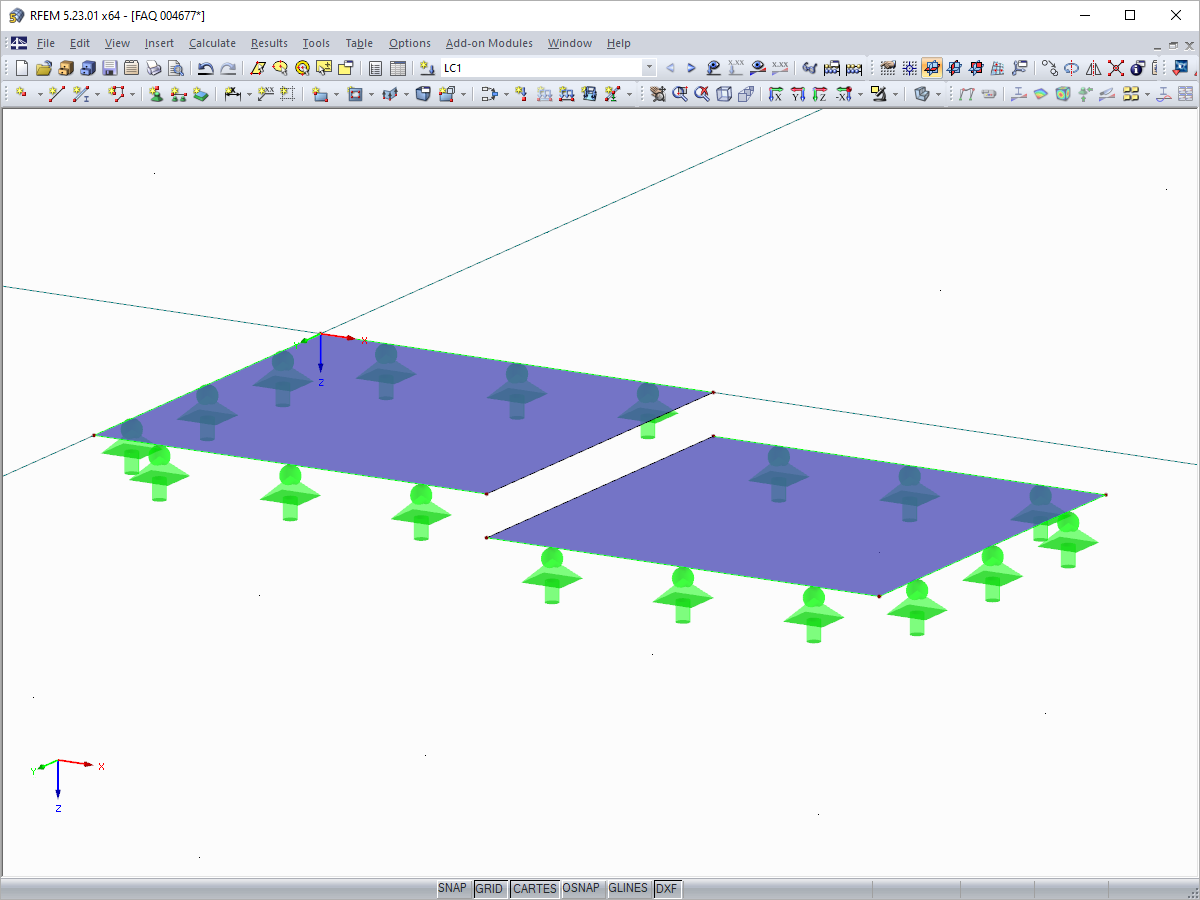 Nałożone powierzchnie „pokrywają się” tylko w jednej linii