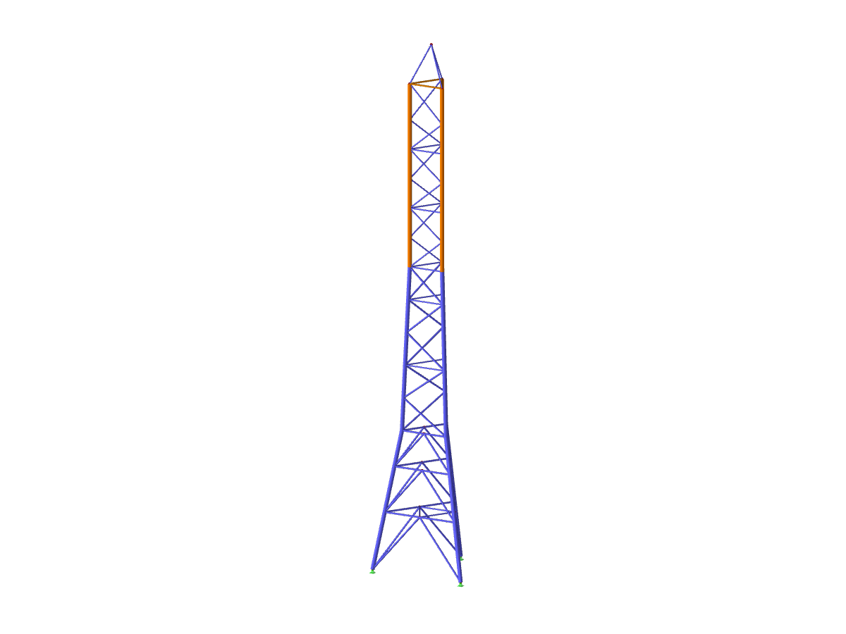 Model 3D kratownicy w RSTAB (© TU Dresden)