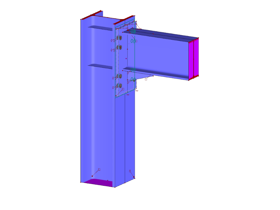 Połączenie momentów dwuteowników