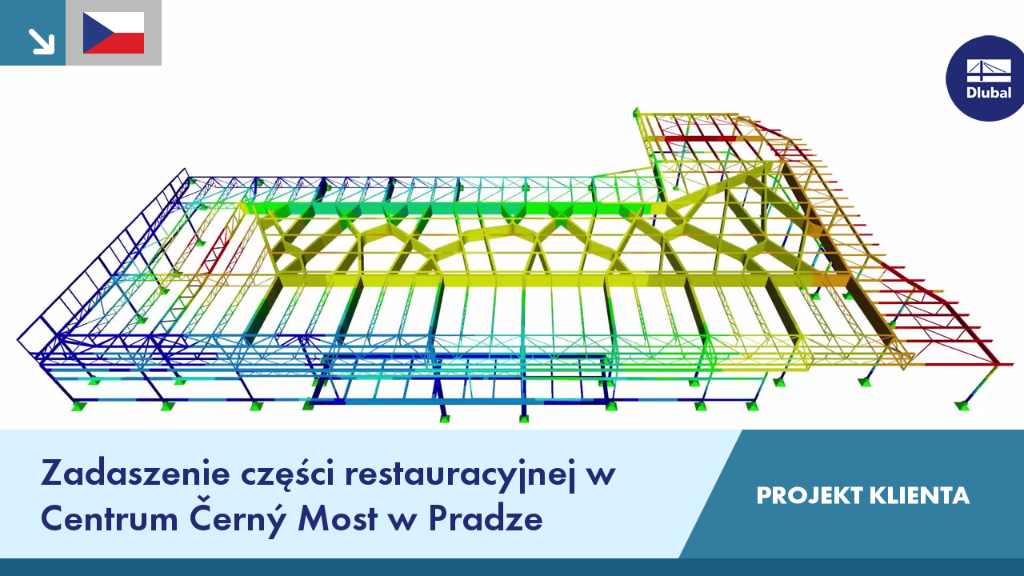 Nowoczesna konstrukcja dachu strefy gastronomicznej centrum Černý Most w Pradze ukazuje innowacyjne zastosowanie stali i szkła.