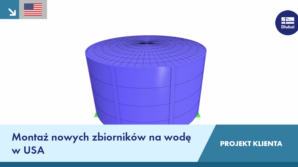 Budowa zbiorników na wodę w USA w ramach projektu klienta. Niewidoczne szczegóły techniczne.