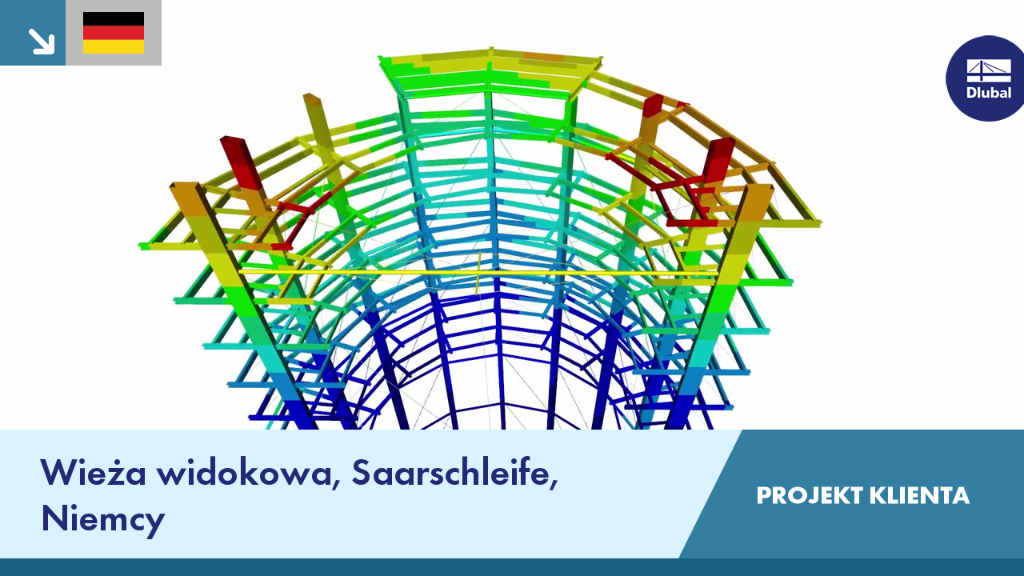 Nowoczesna wieża widokowa z widokiem na krajobraz Saarschleife