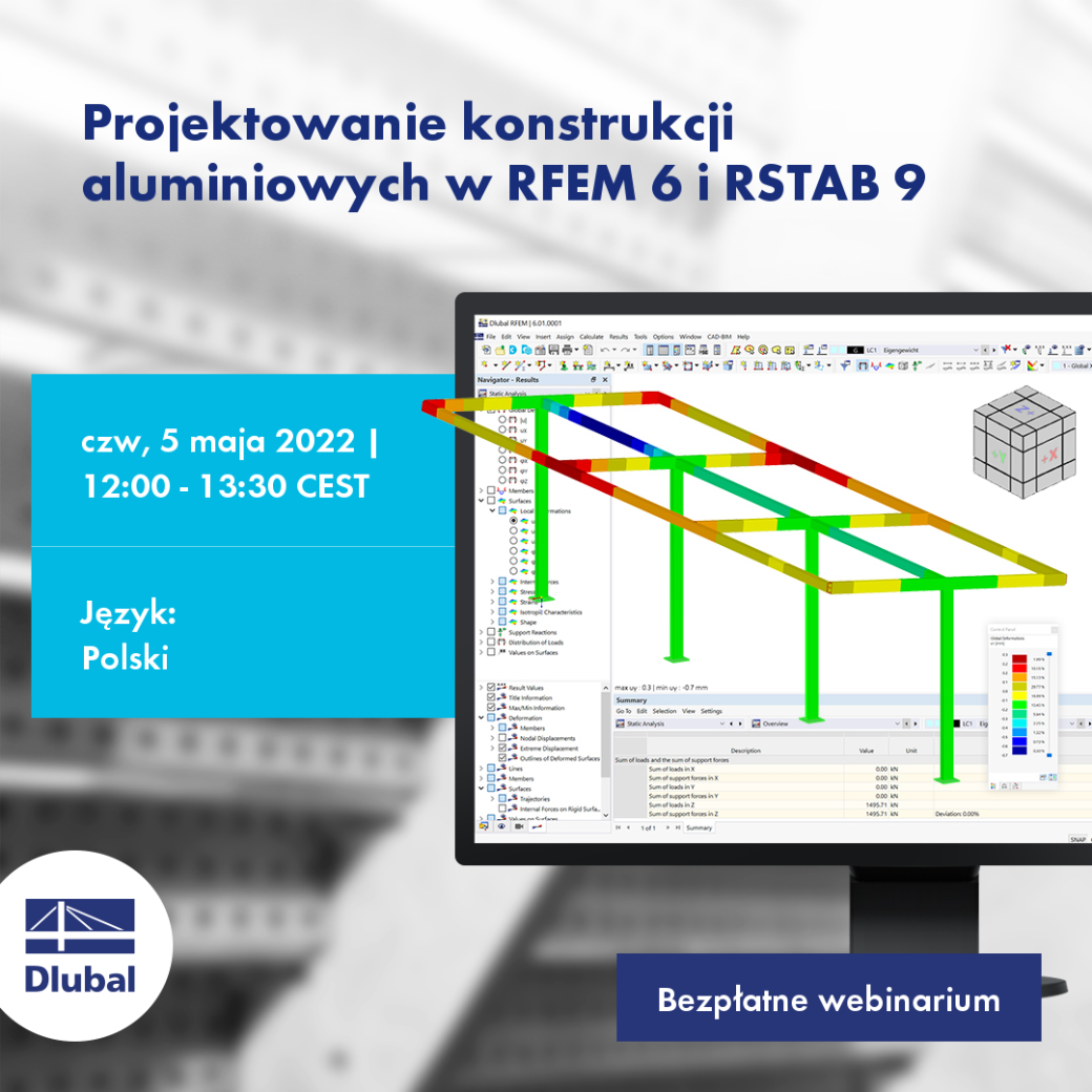 Projektowanie konstrukcji aluminiowych w RFEM 6 i RSTAB 9