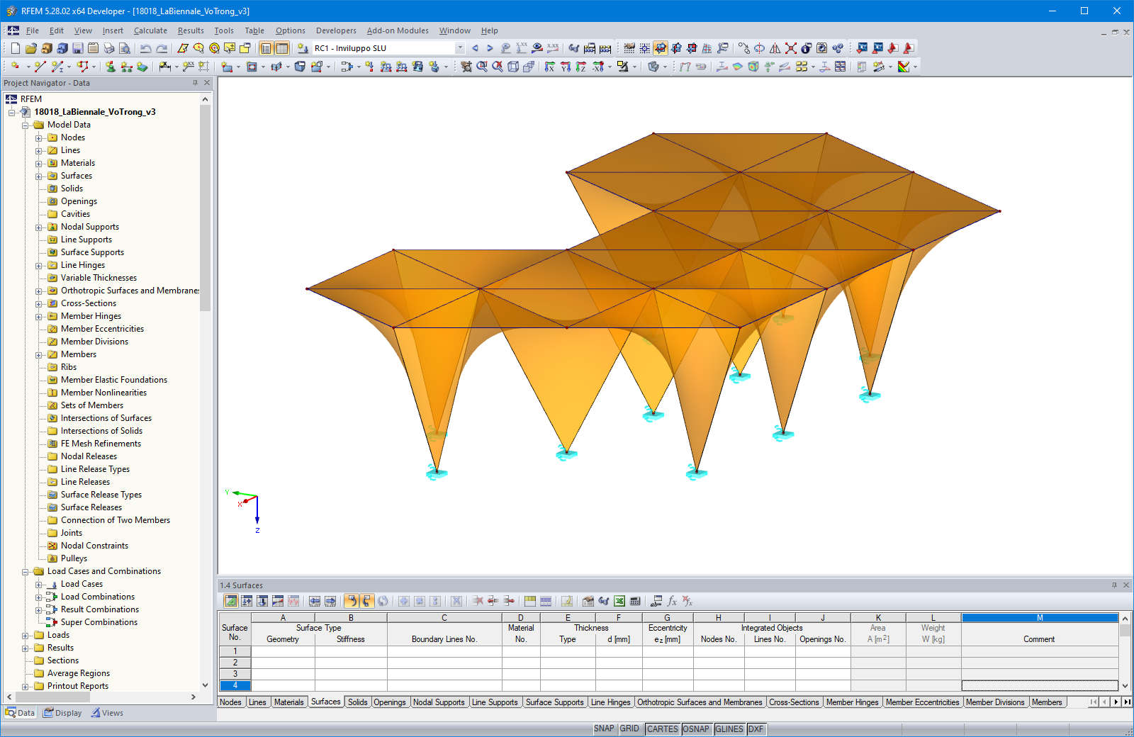 Model 3D stalaktytu z bambusa (© Ergodomus Timber Engineering)