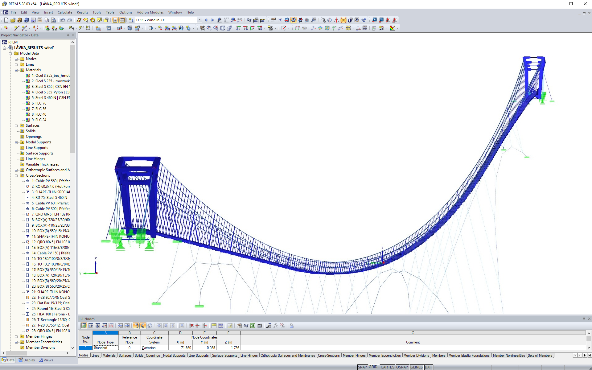 CP 001237 | Prętowy model kładki dla pieszych w 3D w RFEM 5