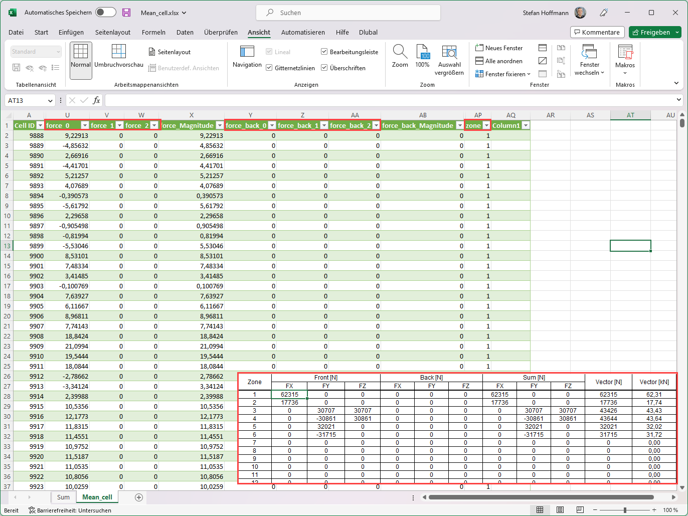 FAQ 005351 | Czy istnieje możliwość eksportu wyników sił oporu wszystkich stref z RWIND w postaci tabeli?