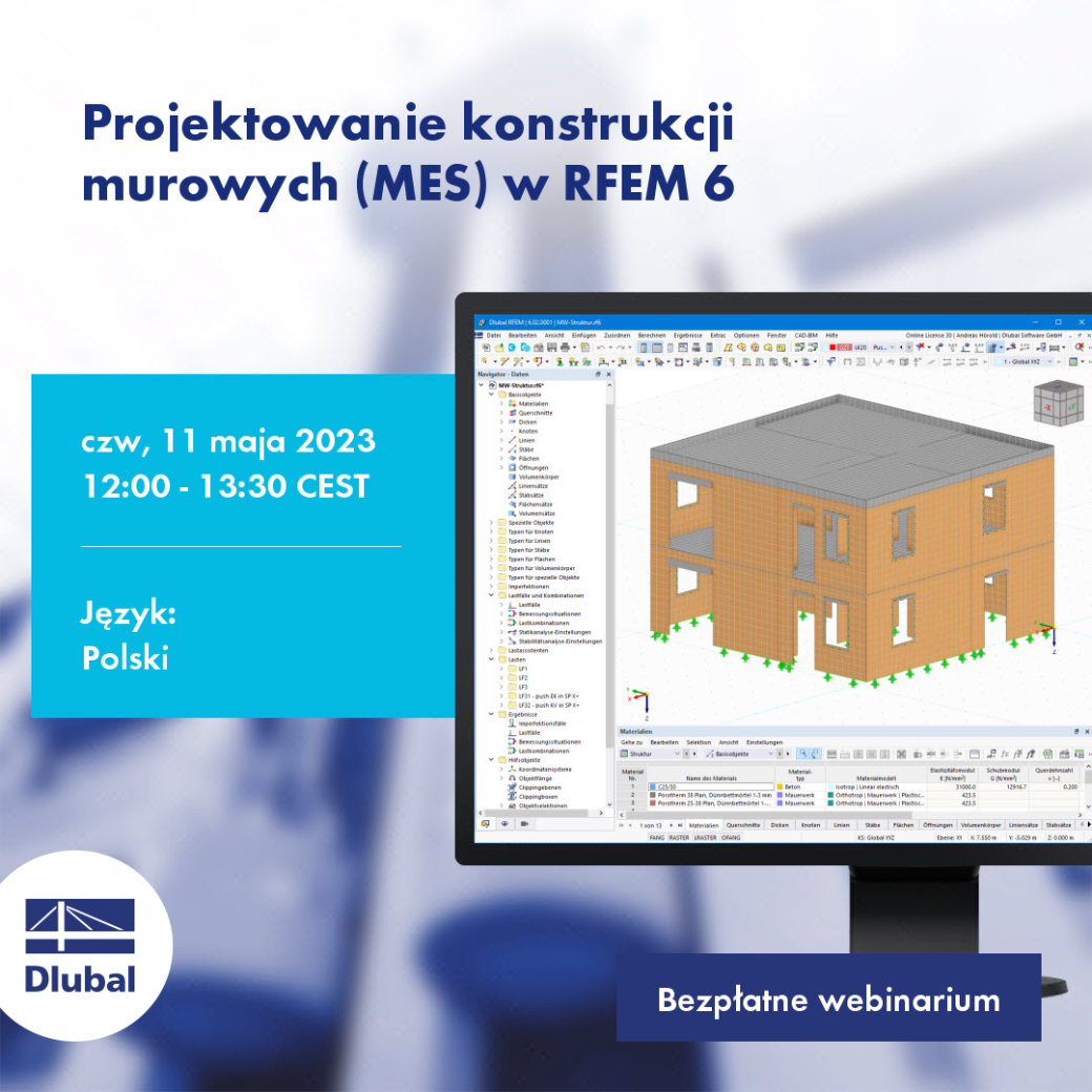 Projektowanie konstrukcji murowych (MES) w RFEM 6