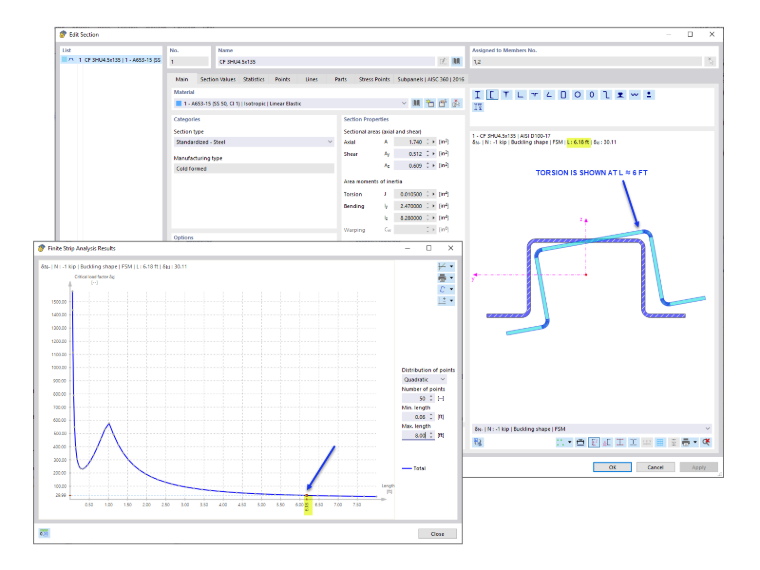 KB 001809 | Wymiarowanie stali formowanej na zimno AISI w RFEM 6