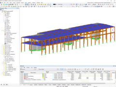 Model w RFEM hali fabrycznej w parku biznesowym Edelweiss w Münchwilen | © B3 Kolb AG