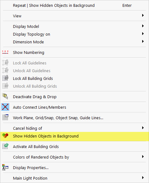 Wyświetlanie ukrytych obiektów w tle