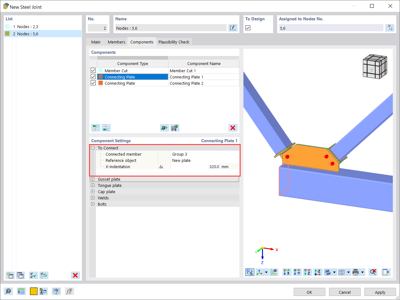 Ustawienia części