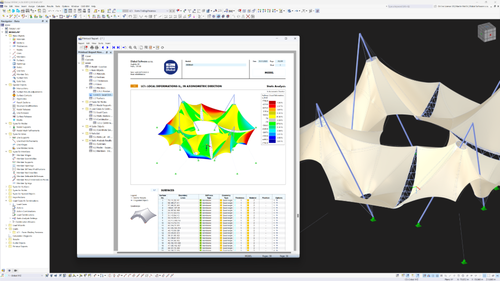 Form-Finding dla programu RFEM 6 | Raport