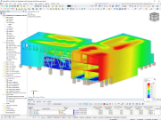 Model RFEM z wynikami deformacji | © Tragwerker GmbH
