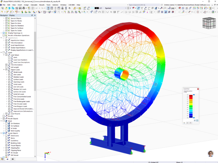 Model projektu artystycznego obliczony w RFEM 6