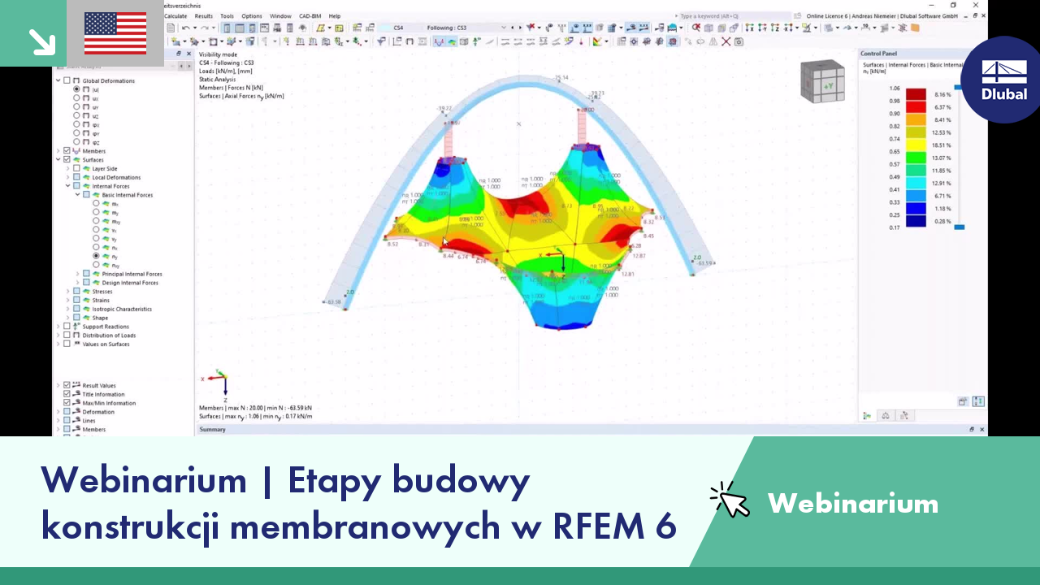 Webinarium | Etapy budowy konstrukcji membranowych w RFEM 6