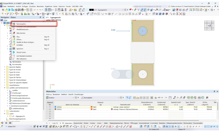FAQ 005518 | Gdzie można w programie RFEM 6 odwrócić globalny układ współrzędnych (orientację osi globalnej Z) po fakcie?