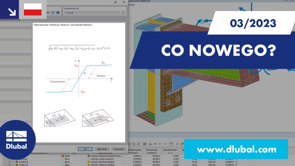Prezentacja nowych funkcji w programach RFEM 6 i RSTAB 9, aktualizacja z marca 2023