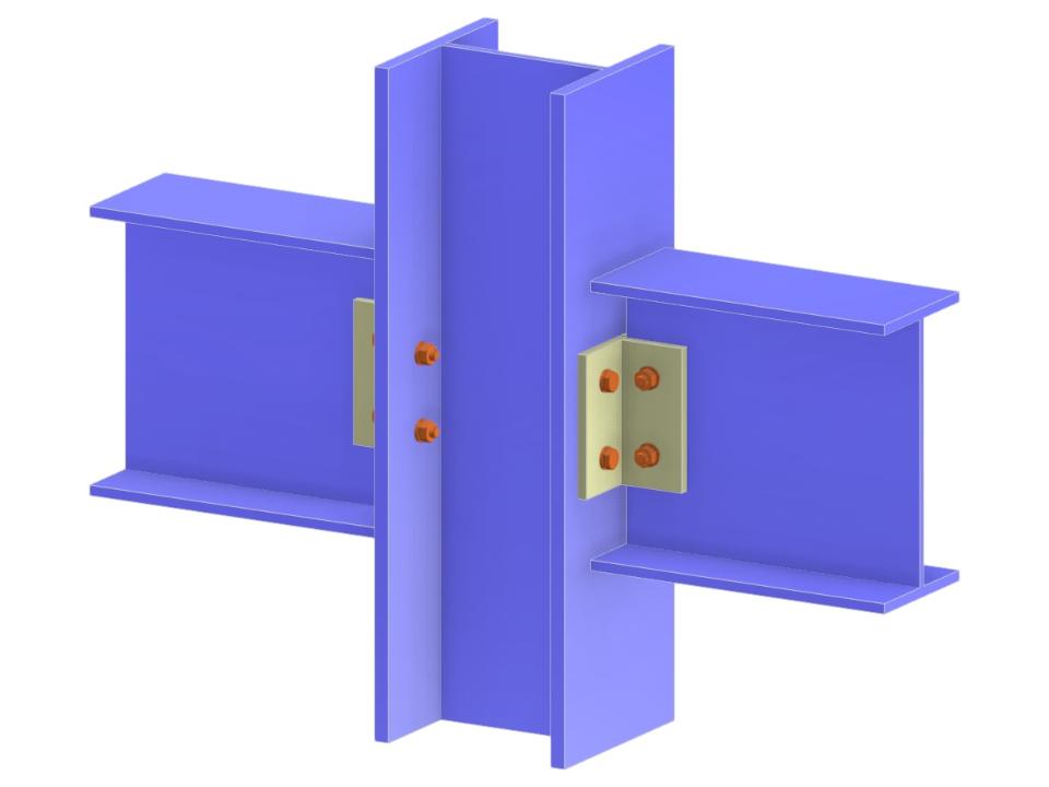 Model 005128 | Połączenie belki z półką słupa za pomocą kątownika