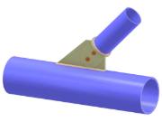 Model 005221 | Kratownica Y-Joint | Połączenie przekątnej z pasem za pomocą blachy węzłowej, blachy nakładkowej i blachy czołowej
