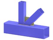 Model 005264 | Kratownica Węzeł N | Połączenie Przekątnej i Pionowej z Pasem za Pomocą Blachy Węzłowej