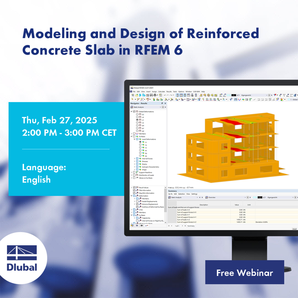 Modelowanie i obliczanie płyt żelbetowych w programie RFEM 6